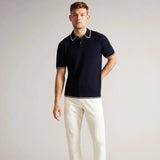 Ted Baker Mahana Design Short Sleeve Polo Navy