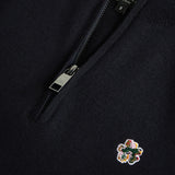 Ted Baker Merino Wool Half Zip Top Navy