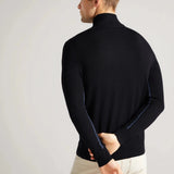 Ted Baker Merino Wool Half Zip Top Navy