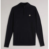 Ted Baker Merino Wool Half Zip Top Navy