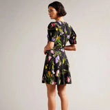 Ted Baker Opallie Mini Puff Sleeve Tea Dress