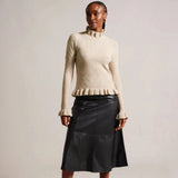 Ted Baker Pipalee Frill Detail Jumper in Camel