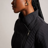 Ted Baker Rosemae Midi Quilted Wrap Coat With High Collar