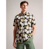 Ted Baker Sallins Magnolia Print Cotton Shirt in Multi