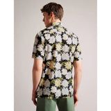 Ted Baker Sallins Magnolia Print Cotton Shirt in Multi