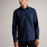 Ted Baker Solurr Long Sleeve Oxford Shirt Navy