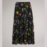 Ted Baker Thieaa Micro Ruffle Tiered Midaxi Skirt