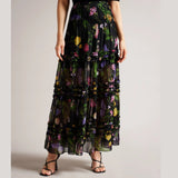 Ted Baker Thieaa Micro Ruffle Tiered Midaxi Skirt