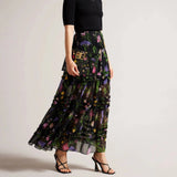 Ted Baker Thieaa Micro Ruffle Tiered Midaxi Skirt