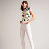 Ted Baker Vikina Fitted T-Shirt with Twist Neck
