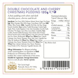 The Carved Angel Double Chocolate Cherry Christmas Pudding, 120g