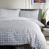 The Lyndon Company Dots Printed Cotton Duvet Bedlinen Grey