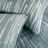 The Lyndon Company Rain Printed Cotton Duvet Bedlinen Green