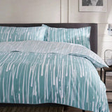 The Lyndon Company Rain Printed Cotton Duvet Bedlinen Green