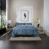 The Lyndon Company Tulle Extrasoft 100% Cotton Breathable Duvet Cover Set Navy Double