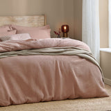 Yard Hebden Relaxed Waffle Duvet Cover Set Double In Cotta