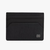 Tommy Hilfiger Flag Credit Card Holder In Black