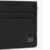 Tommy Hilfiger Flag Credit Card Holder In Black