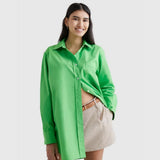 Tommy Hilfiger 1985 Poplin Oversized Shirt In Green