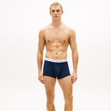 Tommy Hilfiger 3-Pack Signature Repeat Logo Waistband Trunks in Navy/Blue/Green
