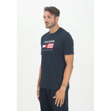 Tommy Hilfiger Americana Monotype Flag Box Tee In Desert Sky