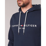 Tommy Hilfiger Core Tommy Logo Hoodie In Sky Captain