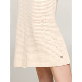 Tommy Hilfiger Crochet Halterneck Midi Dress In Calico