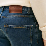 Tommy Hilfiger Denton Whiskered Straight Jeans in kells blue