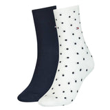 Tommy Hilfiger Dot Socks 2-Pack In Black White