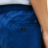 Tommy Hilfiger Dover Linen Blend 8" Inseam Chino Shorts in Blue