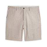Tommy Hilfiger Dover Seersucker Stripe 8" Inseam Chino Shorts in Ecru
