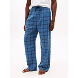 Tommy Hilfiger Essential Flannel Pyjama Bottoms In Tonal Check Blue