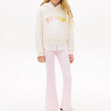 Tommy Hilfiger Essential Ribbed Extra Slim Flared Leggings In Pearly Pink