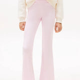 Tommy Hilfiger Essential Ribbed Extra Slim Flared Leggings In Pearly Pink
