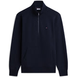 Tommy Hilfiger Essential Terry Quarter Zip in Desert Sky Navy