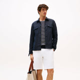 Tommy Hilfiger Flag Embroidery Twill Shirt Jacket in Desert Sky
