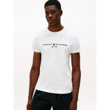 Tommy Hilfiger Flag Logo T Shirt In White