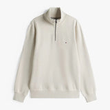 Tommy Hilfiger Fleece Half-Zip Jumper Heathered Oatmilk