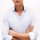 Tommy Hilfiger Flex Collar Mini Paisley Shirt in Sweet Blue