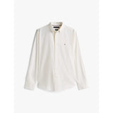 Tommy Hilfiger Flex Regular Fit Flannel Shirt In Ivory Silk