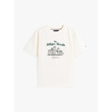 Tommy Hilfiger Graphic Relaxed Crew Neck T-Shirt In Ivory Petal