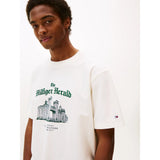 Tommy Hilfiger Graphic Relaxed Crew Neck T-Shirt In Ivory Petal