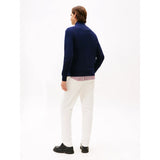 Tommy Hilfiger Half-Zip Jumper With Cashmere In Navy Blue