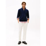 Tommy Hilfiger Half-Zip Jumper With Cashmere In Navy Blue