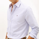 Tommy Hilfiger Heritage Oxford Stripe Shirt In Royal Blue/White
