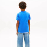 Tommy Hilfiger Kids Wavy Flag Jersey Crew Neck T-Shirt In Empire Blue