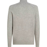Tommy Hilfiger Lambswool Zip Mock In Light Grey Heather
