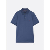 Tommy Hilfiger Liquid Cotton Regular Fit Polo Shirt In Faded Indigo Heather