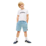 Tommy Hilfiger Logo Crew Neck Jersey Regular T-Shirt In White
