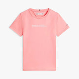 Tommy Hilfiger Logo Embroidery Slim Vintage Jersey T-Shirt In Tropical Bush